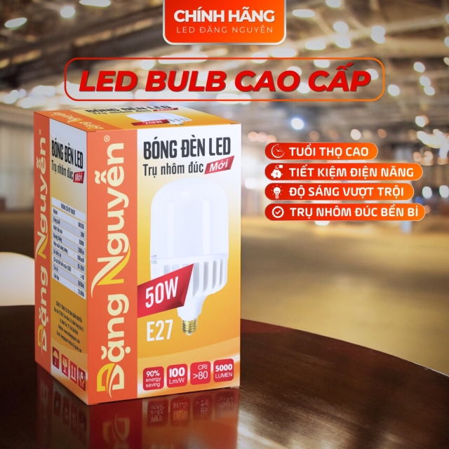 Bóng đèn led trụ nhôm CAO CẤP 50W | DN150D