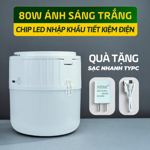 Bóng đèn sạc tích điện công suất lớn - 80W